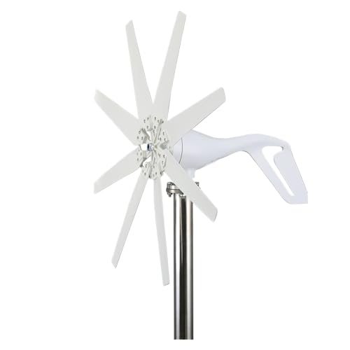 HENGJINGTR 12000 W 8-Blatt-Windturbinengenerator-Kit mit MPPT-Controller, Einstellbarer Luvrichtung und 2,5 m/s Startwindgeschwindigkeit, geeignet für Zuhause, Bauernhof,48v