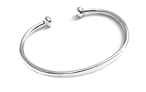 TreasureBay Bracelet jonc en argent sterling 925 massif pour homme et femme Cover