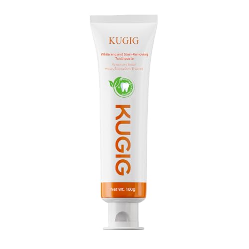 KUGIG Toothpaste for Sensitive Teeth Gentle Enamel Care Helps Support Gum Care & Plaque Control Strengthens Enamel Fresh Breath for Daily Use 3.5 Fl Oz (One Pack)