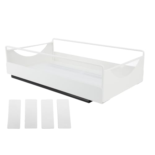 Organisateurs Et Rangements D'armoires Extractibles, étagère Coulissante Pour Armoire De Cuisine, Paniers En Fil Coulissant, Tiroirs Pour Placard(A-Blanc)