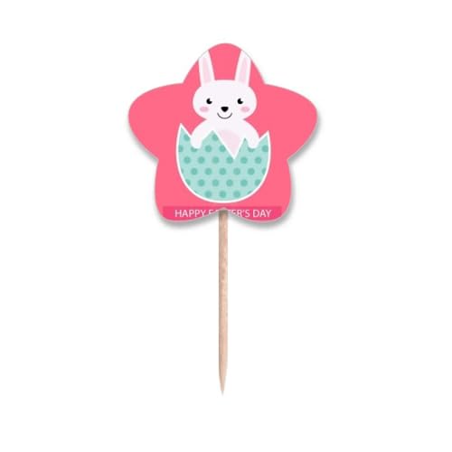 Piques à cupcakes œuf de Pâques et lapin pour décoration de pâtisserie de fête