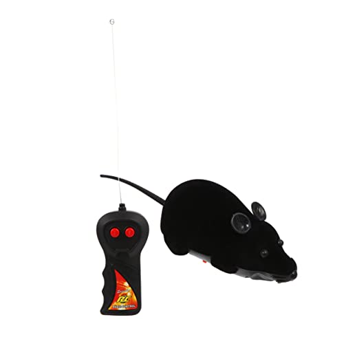 BESPORTBLE 群がるマウス plush stuffed toy マウス mouse vtoys ネズミのいたずら 猫用電動マウス マウスリモコン プラスチック Black