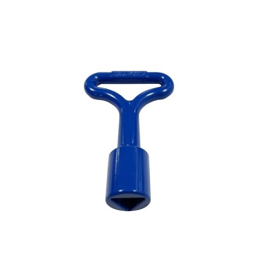 Clé de Batteuse Bleue Pompier Triangle FEMELLE 11 mm