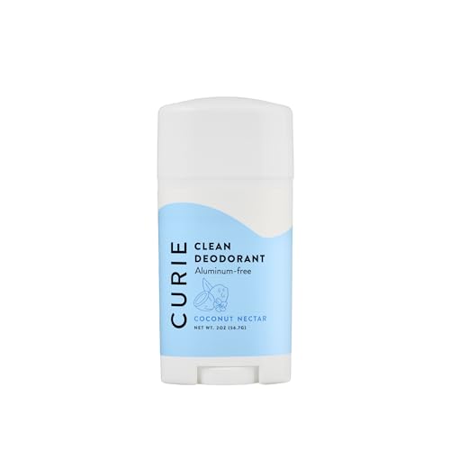 Curie Aluminum Free Deodorant - Coconut Nectar 2oz Stick -Natural Deodorant, Paraben Free, Cruelty Free, Non-Toxic
