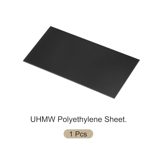 Image of 6 x 12 Inch UHMW Polyethylene Sheets, 5 /32 Inch Thick Ultra High Molecular Weight Black Plastic Sheet [for Home, Industrial]