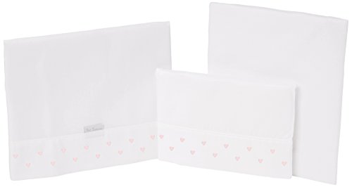 Petit Lazzari Cuori - Set da 3 lenzuola per culla