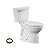 American Standard 610AA001.020 Champion PRO Two-Piece Toilet with Slow-Close Seat and Wax Ring, Elongated Front, Chair Height, White, 1.28 gpf