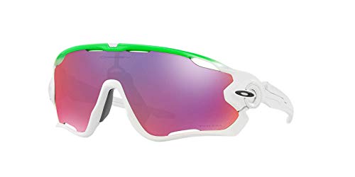 Oakley Men's Jawbreaker 0OO9290 Polarized Iridium Rectangular Sunglasses, GREEN FADE, 31 mm