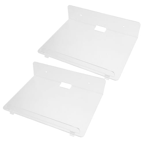 YARNOW Estantes Flotantes de Acrílico Transparente para Pared, 2 Unidades, Soporte Versátil para Cámaras y Macetas, Adecuado para Oficina y Hogar