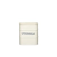 KitchenCraft Living Nostalgia, Kitchen Utensil Holder, Metal, 15 x 16 cm, Antique Cream