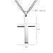 CWFPBA Stainless Steel Cross Pendant Necklace Adjustable Link Chain Couple Friendship Christian Religious Inspirational Lucky Simple Cool Cross Necklace Jewelry for Men Women-silver