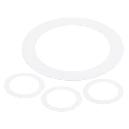 METALLIXITY Anillos de ajuste ID 3.19' x OD 4.53', 4 piezas de anillos de ajuste de metal para cubrir luces empotradas en el techo, iluminación de pared, luces empotradas LED, blanco