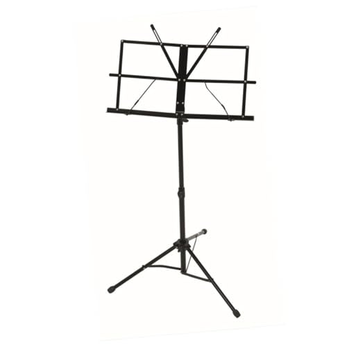 NOLITOY 折りたたみ式譜面台 調節可能な高さと角 楽器用スタンド 収納バッグ付き 軽量 コンパクト 段高さ対応 黒