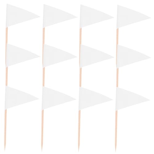 TOGEVAL 100pièces Cure-dents avec Drapeaux Solides Petits et Unis pour Cupcakes Fromages et Plateaux de Charcuterie