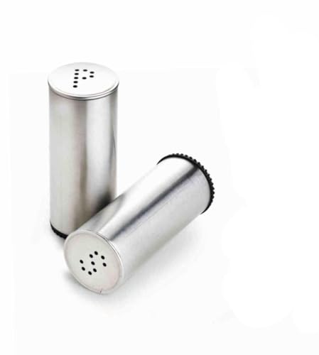 Image of S.S Salt & Papper Salt and Pepper Shakers - Modern Kitchen Stainless Steel Salt and Pepper Shakers - 3.0 Inch (Pack of- 2) (S.S Salt & Papper)