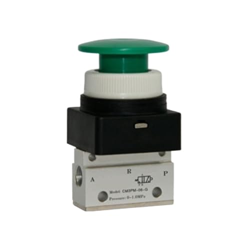 Válvula manual de botón pulsador CM3PM con cabezal tipo hongo CM3PM06G para control neumático