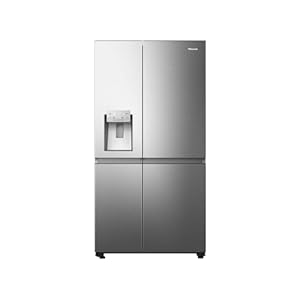 Hisense RS818N4TIC Side by Side – koel-vriescombinatie, EEK C, ijswaterdispenser, led-display, Total No Frost, Multi Air Flow, Fast Freeze, inox-look
