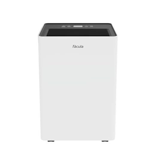 Fácula Deshumidificador Siroco con control de humedad | 12l/dia | Temporizador (1 a 24h) | Modo Inteligente | Filtro de aire lavable