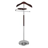 Proman Products VL17017 Valet with Hanger, Tray & Trouser Bar, Brown