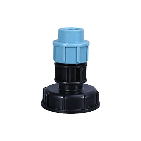 IBC Tank Thread Connector s60x6 Adapter To Mdpe Water Pipe Fittings Straight Outlet 20mm Cover