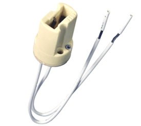 200W 25V G9 Porcelain Light Socket with Wire Leads Replacement for Socket G9 Socket PG-9HA 6 by Technical Precision - PG 9HA Lamp Socket Replacement 28304A - 1 Pack