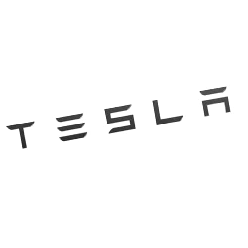 Image of 2025 Tesla Model 3 Y S X Metal Logo Letters Emblem Matte Black Glossy Tailgate Badge with Adhesive, ABS Trunk Rear Decal Replacement for Highland Juniper Refresh Models Raised Letters