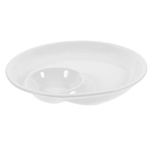 Alipis Ceramic Breakfast Bowls e Piatto Per Sandwich Con Scomparti Per Salsa Da Ceramica Per Antipasti Snack e Finger Food Adatto Per Buffet e Feste