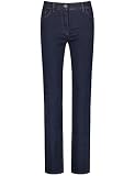 Gerry Weber Damen 5-Pocket Jeans Straight Fit Kurzgröße Hose Jeans lang unifarben Kurzgröße Dark Blue Denim 38S