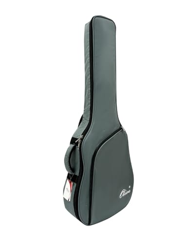 Image of Olive Padded Acoustic Guitar Instrument Bag - 15mm Protection Water-Resistant Gig Bag | OL-10 Cases