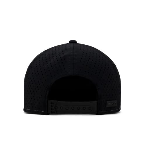 Image of melin Trenches Icon Hydro, Performance Snapback Hat, Water-Resistant Flat Bill Caps for Men & Women, Golf, Running or Workout