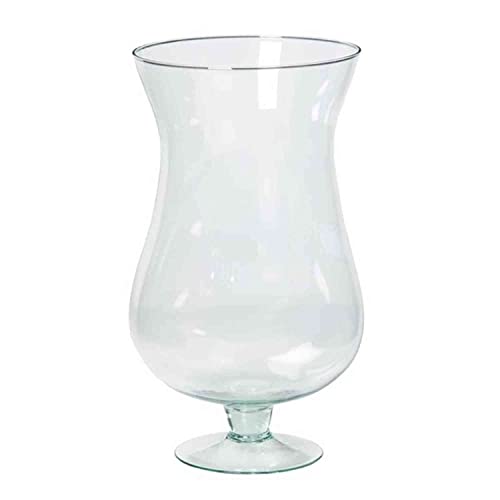 innaGLAS Vase décoratif KOFFI en Verre, sur Pied, Transparent, 30 cm, Ø 16 cm - Photophore