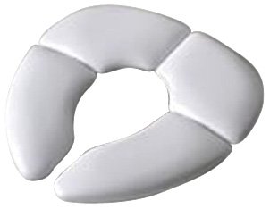 Travel Potty Seat w/ Washable Carry Bag - Perfect for Travel - Padded for Soft Cushion - Portable Reusable Toilet Pottie Training Seats Folds - Toddler Child Baby Kids - Mommy's Helper Cushie Traveler , White - Thumbnail 4