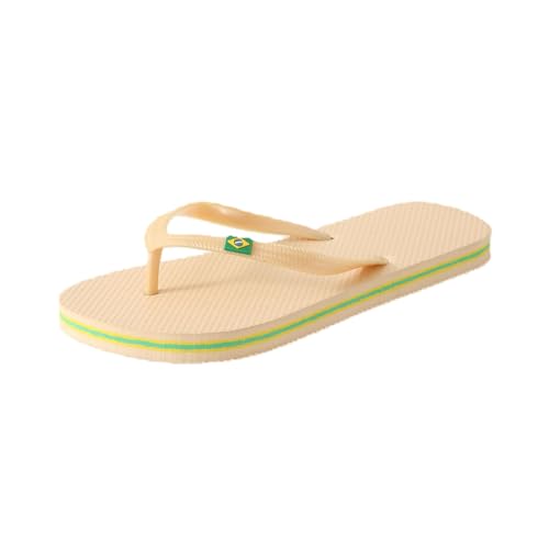 R-ISLAND Chanclas Mujer Logo Brasil, Sandalias Cómodas Antideslizantes, Zapatillas para