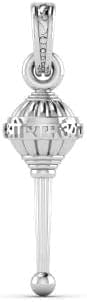 92.5% Pure Sterling Silver God Hanuman Gada Pendants (Big size) for Men & Women - pb7252