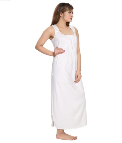 Image of H & C Full Length Women's Hosiery Cotton Fabric Long Nighty Slip /Camisole Slip /Night Wear Maxi for Women Free Size