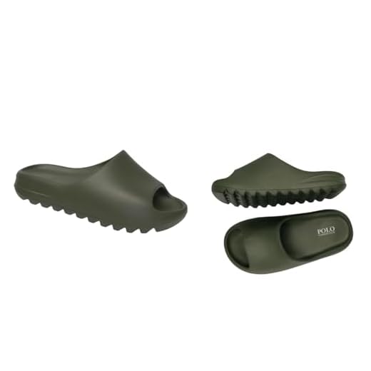 Chinelo Nuvem Polo London Club Original Slide Retrô Anatômica 100% EVA Confortável,Masculino (Verde Militar, BR, Adulto, Faixa Numérico, 41, 42)