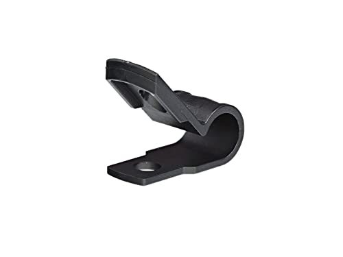 Secure 1/4 Inch Premium R Type UV Black Nylon Screw Mount Cable Clamp for Wire Management - 100 Pack miniatura 1