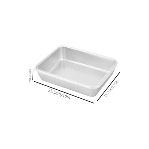 Bandeja rectangular de acero inoxidable contra roturas, plato bento duradero 8