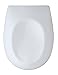 WENKO WC Sitz mit Absenkautomatik Varoni, Toilettendeckel, Toilettensitz, Flix Clip Hygienebefestigung, Einfache Montage, Soft Close, Duroplast, Oval, Weiß