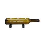 Pavilion Gift Company - Life is Better with Friends - 14 oz Triple Wick Wine Bottle Jasmine Candle Bestie BFF Best Friend Friendship Housewarming Apartment-Warming