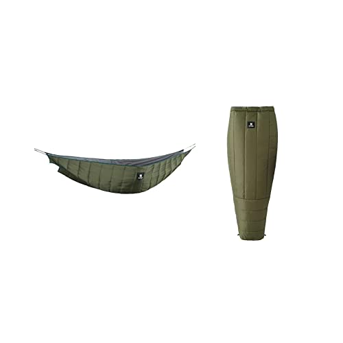 Onetigris Shield Cradle Winter Double Hammock Underquilt & Featherlite Ultralight Sleeping Quilt #TOP14