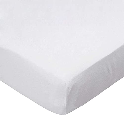 SheetWorld Fitted Cradle Sheet 18 x 36, 100% Cotton Percale - Solid White Woven, Made in USA