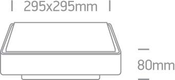 Plafon LED superficie ONE LIGHT 67282AN/AN/W antracita 24w 3000K IP65