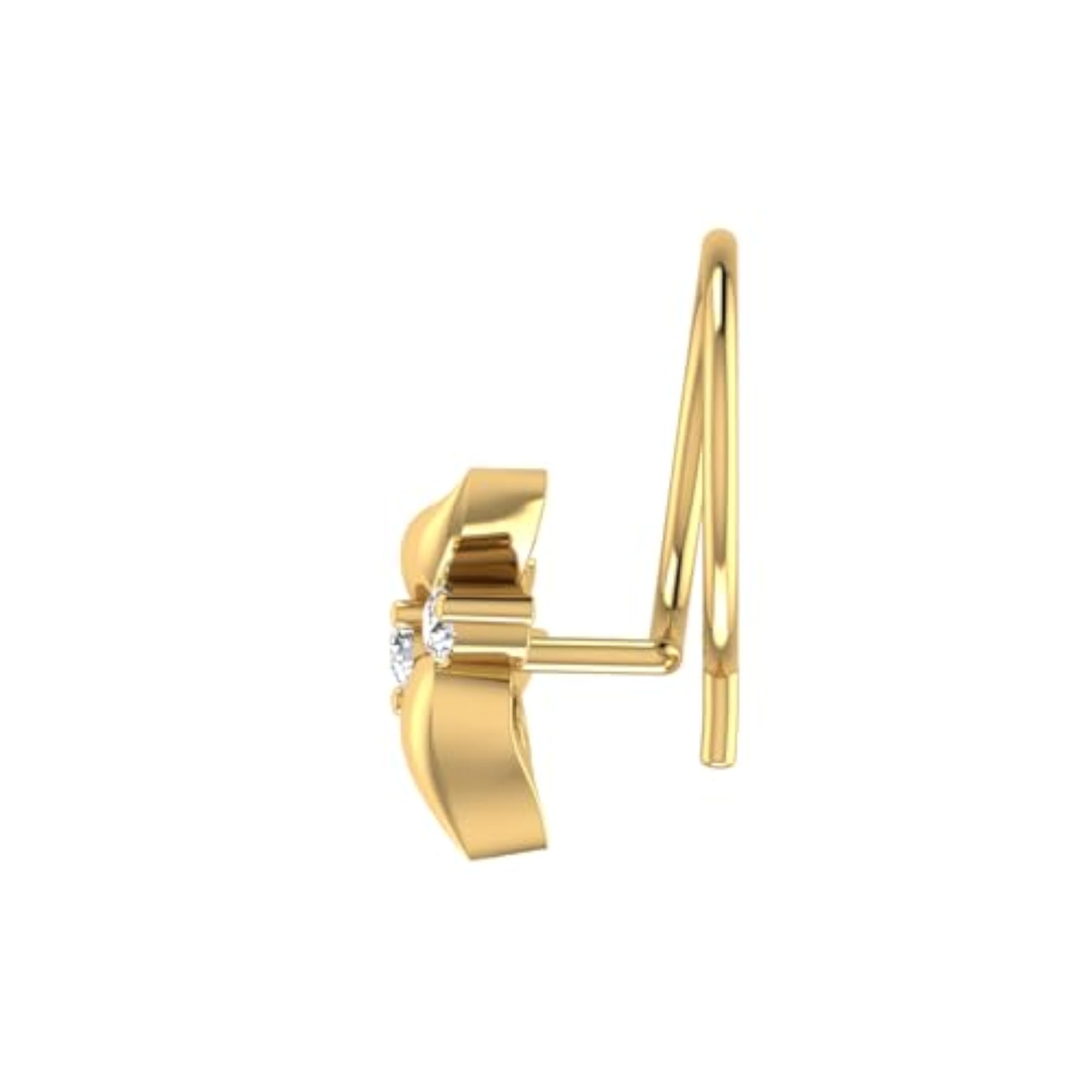 9K Yellow Gold Stud Nosering, Hallmarked