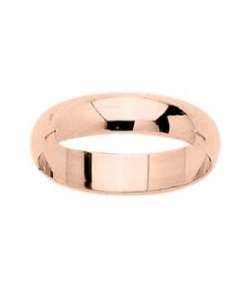 Alliance Mariage Or Rose bague 4,5 mm Amira taille 57 pour homme et femme
