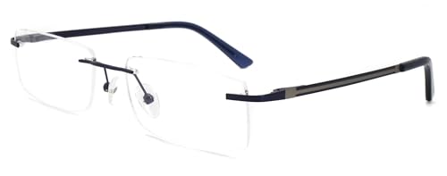 Cadres légers montures de lunettes métal sans monture hommes femmes avec lentille transparente esthétique