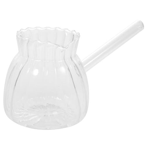 Ipetboom Jarra de Vidrio con Asa para Leche y Vertedor Especial para Café y Bebidas Diseño Ligero y Resistente al Calor