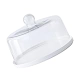 FONDOTIN 1stück Kuchenständer Mit Glasglocke Und Keramikteller Transparent...