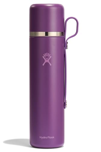 Hydro Flask Hot Flask & Cup – Insulated Stainless Steel, Hot Drink Travel Container for Coffee 36 Oz Beachplum Purple