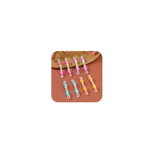 DJCIW 4 Pairs Handmade Fake Nipple Rings – Adjustable Nipple Nooses with 8mm Silicone Beads and Barbells, Non-Piercing Faux Nipple Piercing Jewelry Comfortable Everyday Wear for Women